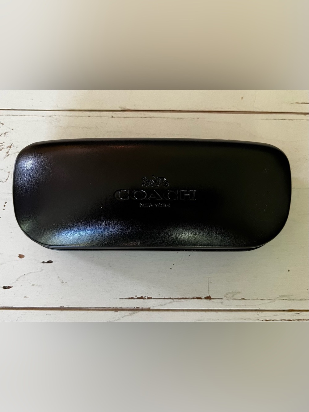 Coach Black Leather Eyewear Case